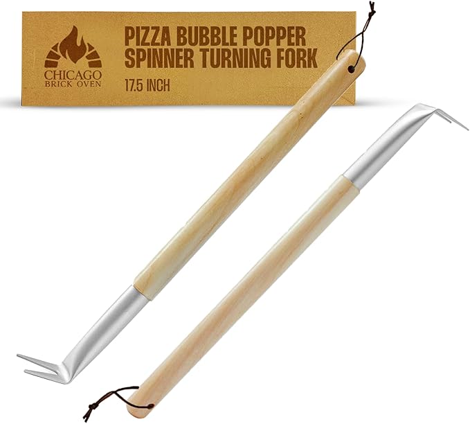 Pizza Bubble Popper Spinner Turning Fork Aluminum 17.5 inch by ChicagoBrickOven
