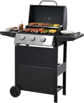 Stainless Steel 3-Burner Gas Grill, 25650 BTU Outdoor BBQ Grill by EUHOME
