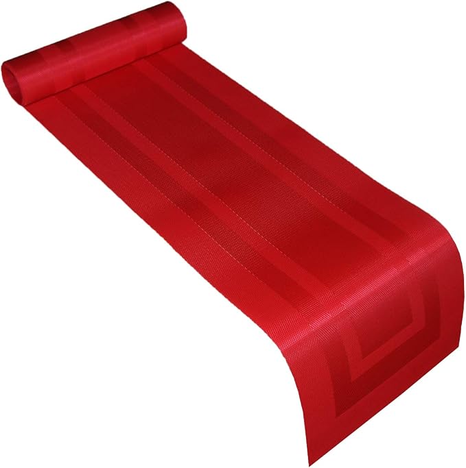 PIGCHCY 72 inches Table Runner, Table Centerpiece, Heat Resistant Vinyl Woven by PIGCHCY