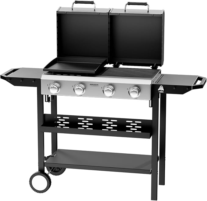Bonnlo 2 in 1 Propane Flat Top Grill and Griddle Combo by Bonnlo