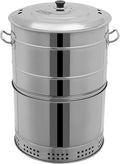 Portable Charcoal Grill, 360° Stainless Steel BBQ Grill Barrel by Unknown
