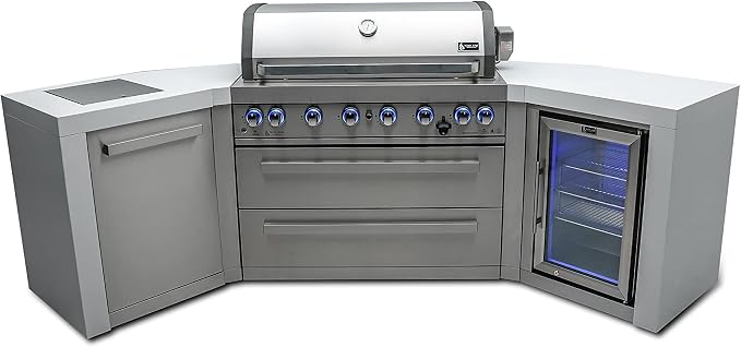 Mont Alpi 805 6-Burner 115000 BTU MAi805-D45FC U-shaped Stainless Steel Deluxe by MontAlpi