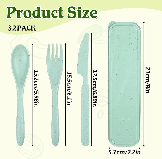 32 Sets Reusable Travel Utensils Set - Image 2