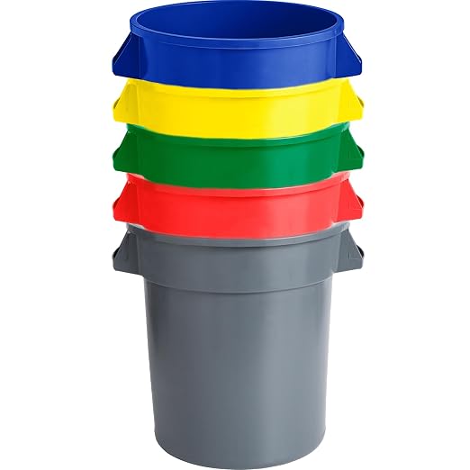 PRO&Family Commercial Round Trash Can - Image 3