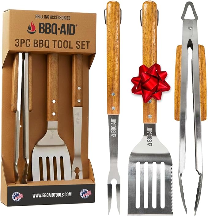 3 Piece BBQ Grilling Accessories Set by BBQ-AID
