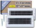 Fits 12x4 Duct Opening Steel Adjustable Air Supply Grille by Handua | Register by Handua