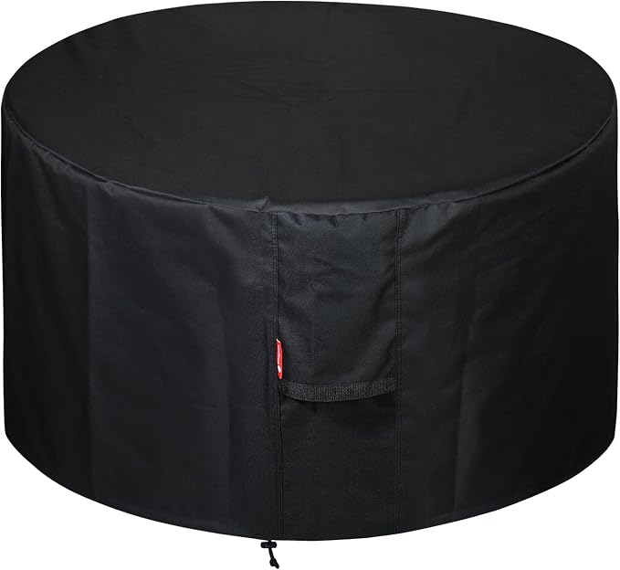 SheeChung Round Gas Fire Pit/Table Cover-Fit 34-38 inch Outdoor Firepit Bowl by SheeChung
