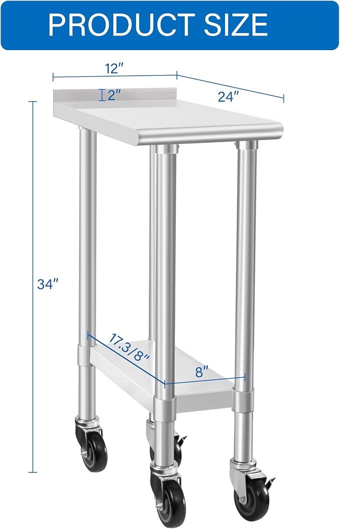 HARDURA Stainless Steel Commercial Work Table - Image 2