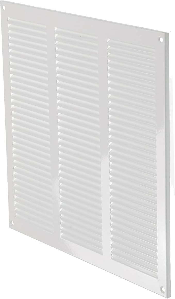 Repa Market 12x12 Inch Air Vent Cover/White Galvanized Steel Louvered Grill - Image 9