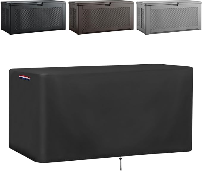 Outdoor Storage Deck Box Cover for Rubbermaid Cabinet, Waterproof Outdoor by Guisong