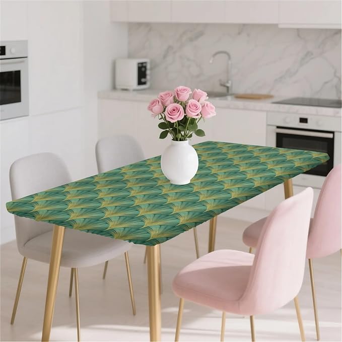 Rectangle Table Cloth Cover Waterproof Elastic Fitted Polyester Fitted - Image 7