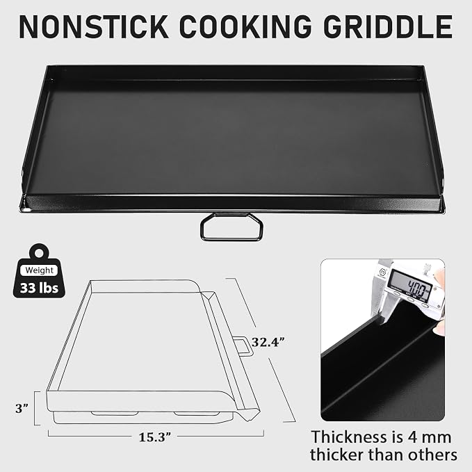 Utheer 32" x 14" Ceramic Nonstick Cast Iron Griddle - Image 2