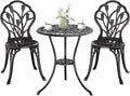 Outdoor Bistro Table and Chairs Set of 2, 3 Piece Patio Bistro Set w/Umbrella by Embraceartofoutdoorliving
