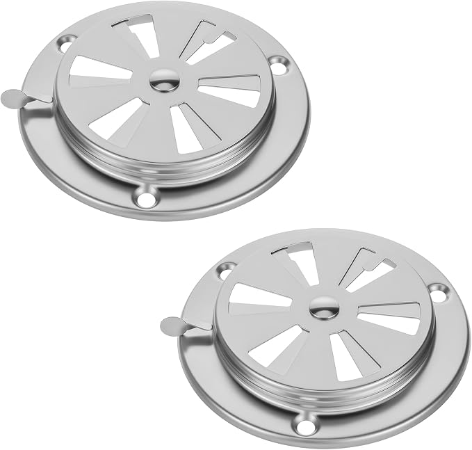 2 PCS BBQ Grill Smoker Air Vent Set, Adjustable Stainless Steel Grill Vent by Xinjoduz