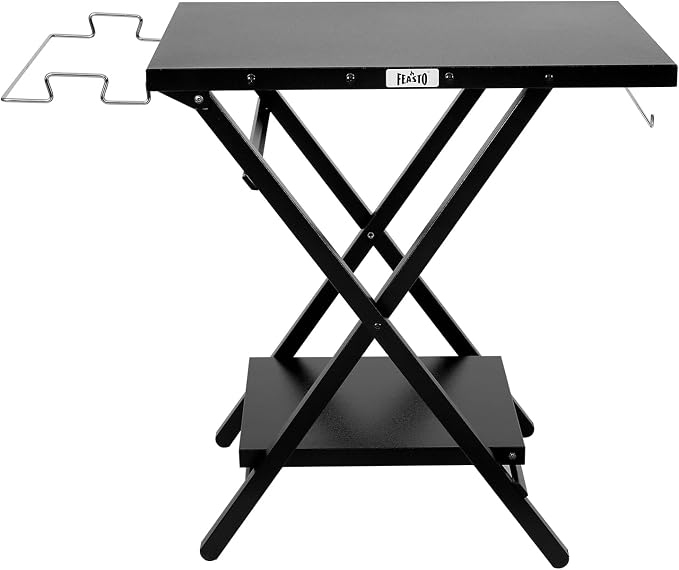 Folding Grill Table with Extra Storage Bottom Shelf, Indoor & Outdoor Prep by Idealforcook
