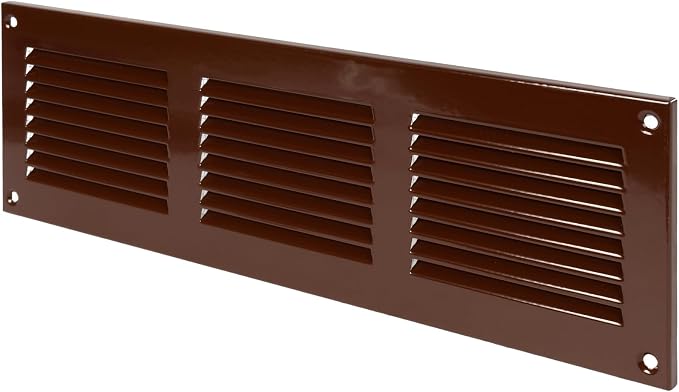 Repa Market 12x4 Inch Air Vent Cover/Brown Galvanized Steel Louvered Grill Cover - Image 9
