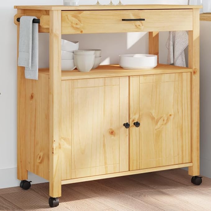 Kitchen Trolley Monza Rolling Kitchen Island Cart - Image 2
