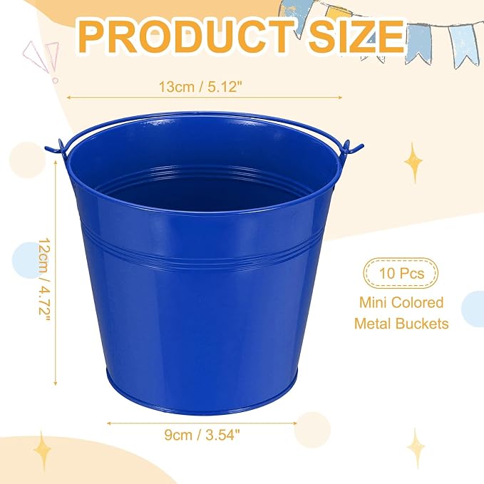 Small Metal Buckets, Mini Buckets - Image 2