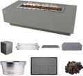 Elementi Granville Fire Pit Outdoor Firepit Set Includes 60” Propane Concrete by Elementi