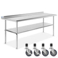 GRIDMANN Stainless Steel Table 72 in. x 24 in., NSF Commercial Kitchen Prep & by GRIDMANN