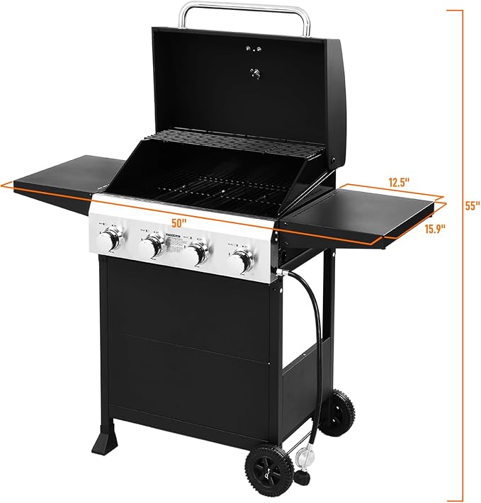 ROVSUN 4-Burner Propane Gas BBQ Grill - Image 6