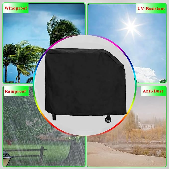 Grill Cover for Blackstone Duo 17 Griddle and Grill Combo, 600D Heavy Duty - Image 6