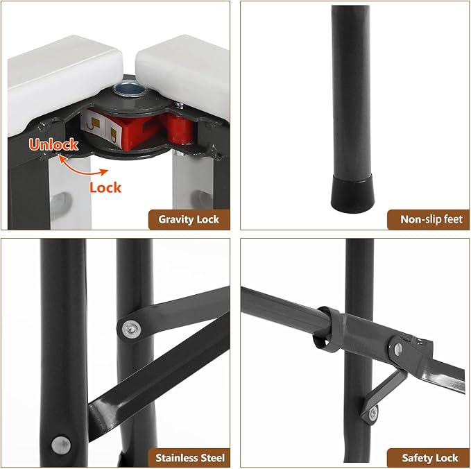 FDW Folding Half Portable Foldable Table - Image 3