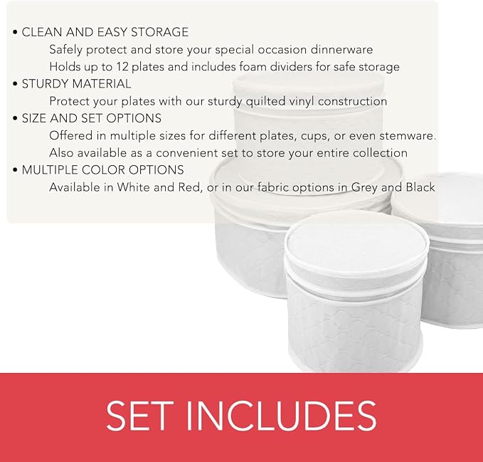 LAMINET 4 Piece Quilted Plate Storage Set - Image 2