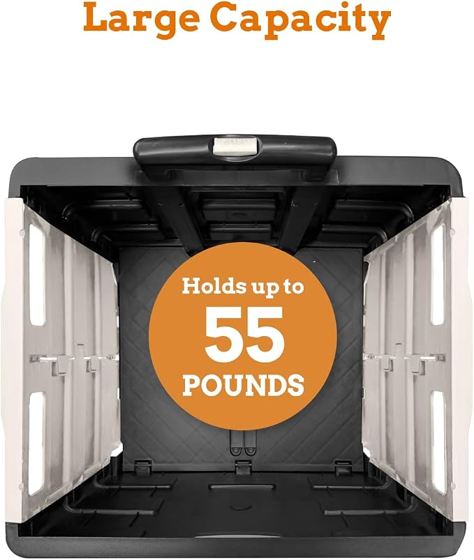 Inspired Living Ultra-Slim Rolling Collapsible Storage Pack-N-Roll Utility-carts - Image 3
