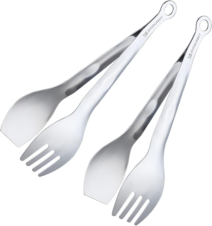 Serving Tongs, 9 Inch Stainless Steel Buffet Tongs, Silver