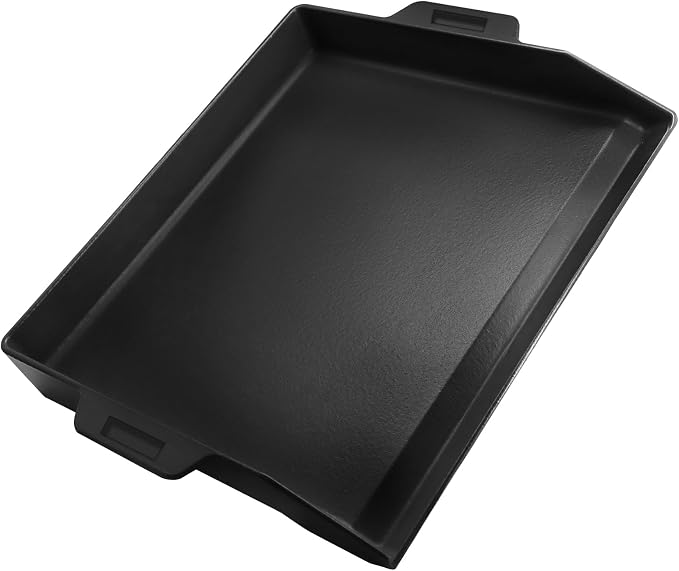 Criditpid Cast Iron Griddle for Gas Grill, Universal Flat Top Plate Cooking by Criditpid