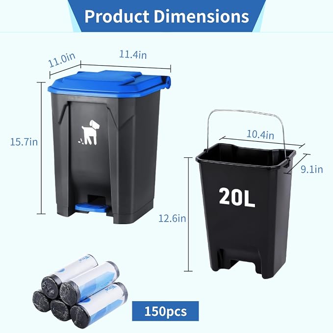 Outdoor Pet Waste Container - 20L - Image 4