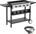 4 Burner Flat Top Grill, 30 Inch Stainless Steel Tabletop Portable Propane by ADREAK