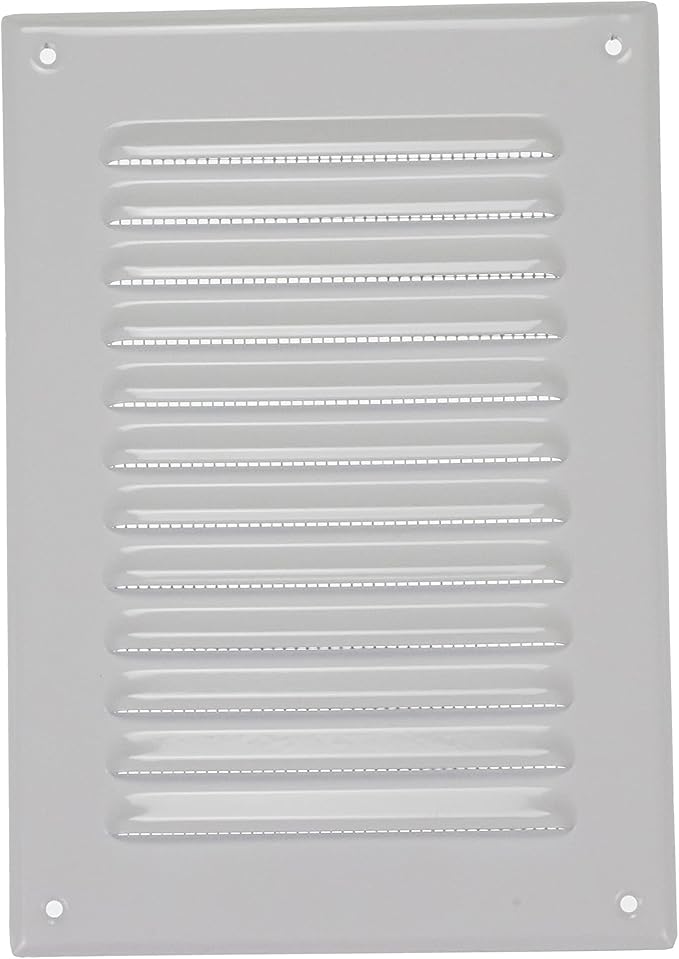 Square Ventilation Grille / 5" x 7" Inch Inside Measurement/White Metal Air by Unknown
