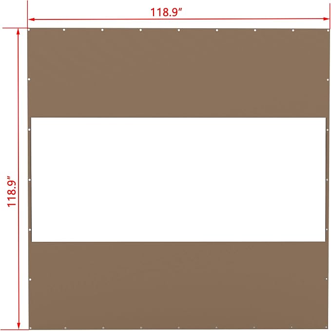 Domi Heavy Duty Outdoor Clear Panel Curtain, 18 oz Waterproof PVC Polyester - Image 7