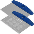 Ourokhome Dough Pastry Bench Cutter Scraper, Stainless Steel Pizza Cutter by Ourokhome