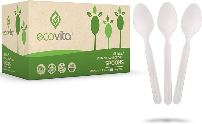 Ecovita 100% Compostable Spoons by Ecovita