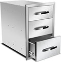BBQ Outdoor Kitchen Drawers Stainless Steel 3-Drawer BBQ Drawer Enclosed by OLIPIC