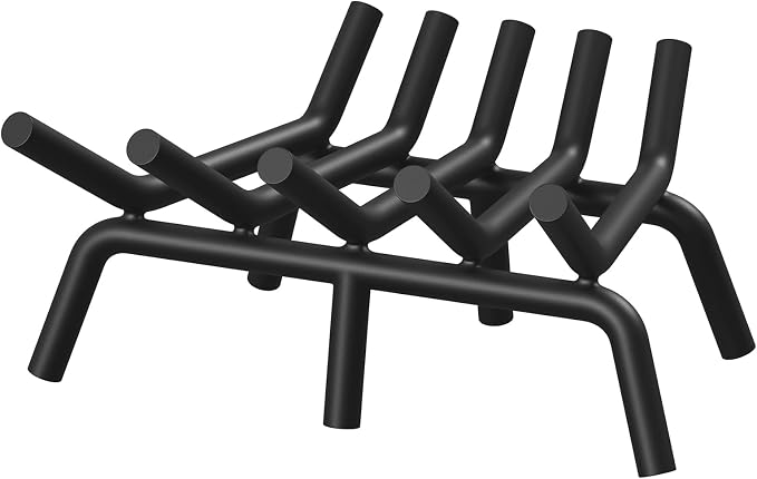 Fireplace Grate 17 Inch with 6 Support Legs, Round Solid Steel Heavy Duty by Jusgym