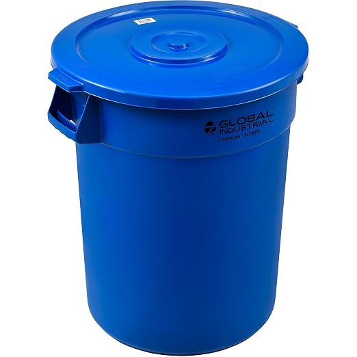 Global Industrial Commercial Round Trash Can, 32 Gallon Capacity, Plastic - Image 9