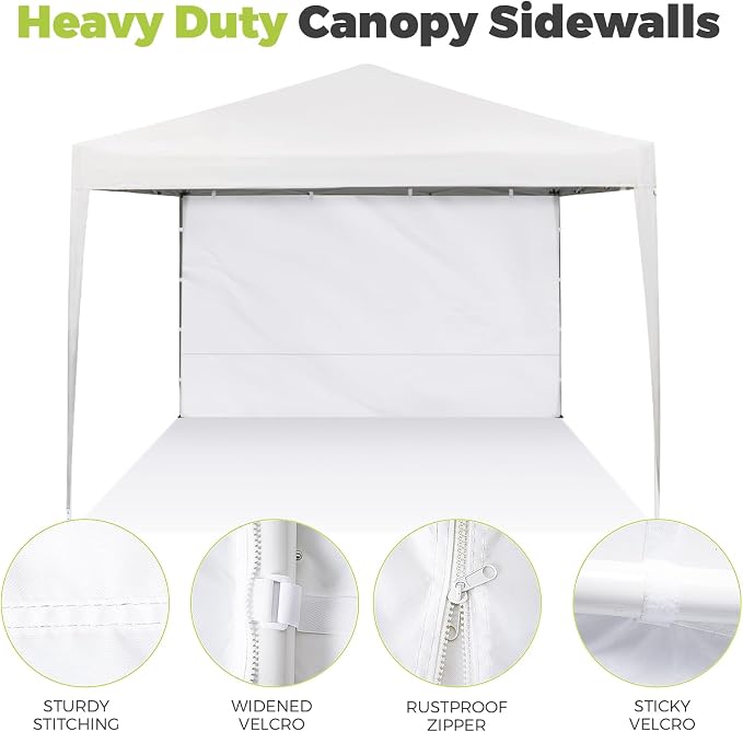 Instant Canopy Sidewalls for 10x10 Pop Up Canopy Tent, 300D Waterproof Material - Image 5