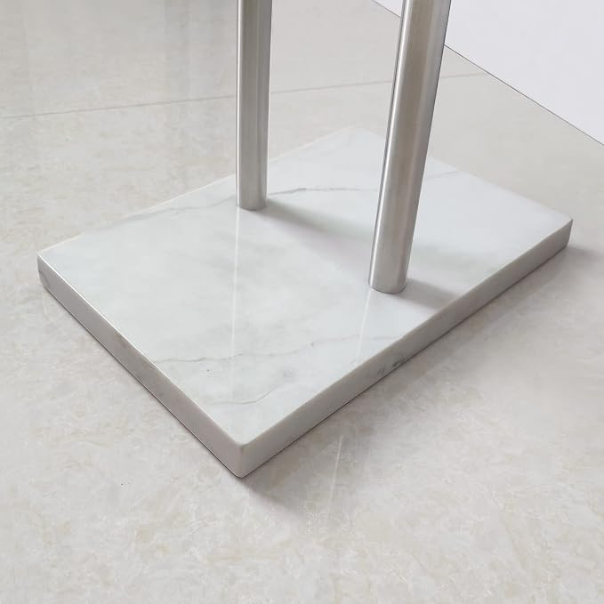 40 Inch Standing Towel Rack Double-T Shape Tall Bath Towel Sheet Holder - Image 4