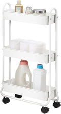 SunnyPoint Slim Rolling Storage Cart, 3 Tier Bathroom Storage Organizer Bathroom by SunnyPoint