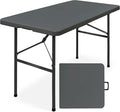 Best Choice Products 4ft Plastic Folding Table, Indoor Outdoor Heavy Duty by BestChoiceProducts