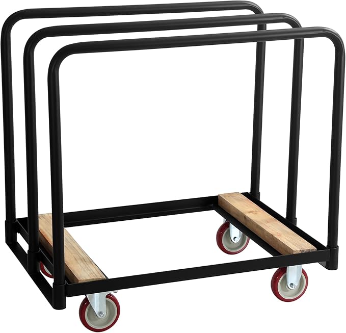 Folding Table Cart, Heavy Duty Table Dolly W/ 5" PU Swivel Wheels, Drywall by OLIPIC