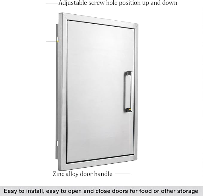 Outdoor Kitchen Door, 20 "W27 H Outdoor Kitchen Access Door, Stainless Steel - Image 8