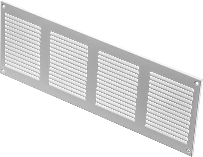 Repa Market Air Vent Cover 16x6 Inch White Galvanized Steel Louvered Grill Cover - Image 9