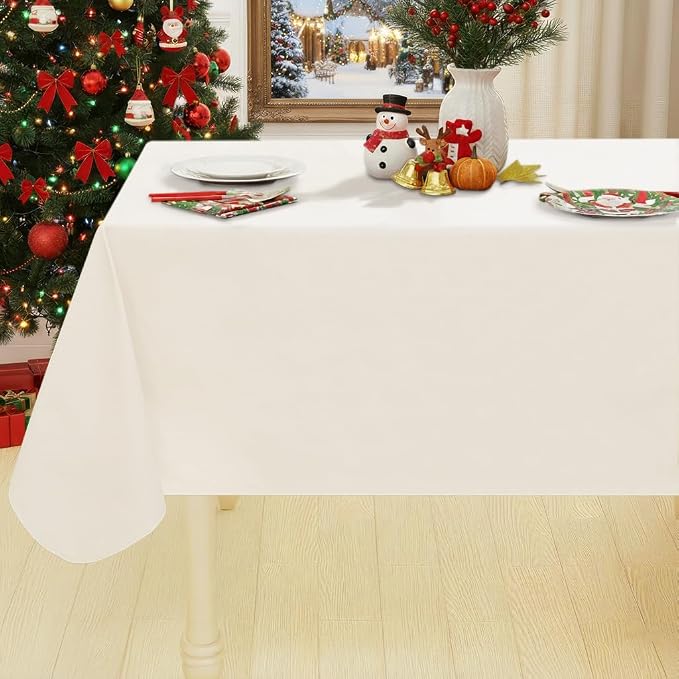 Smiry Rectangle Table Cloth 54x78 Inch, Waterproof Wipeable Vinyl Tablecloths by Smiry