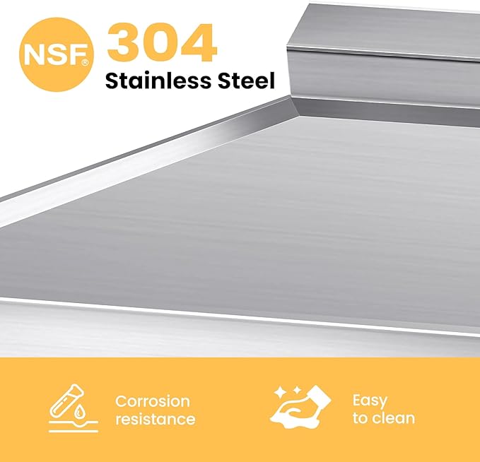 Stainless Steel Utility Sink, 47.2'' Free Standing Single Bowl Kitchen Sink - Image 5