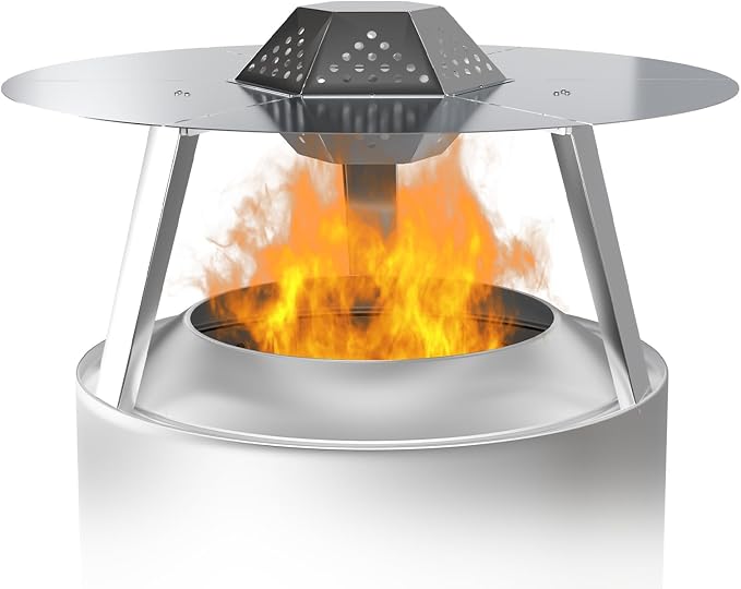 Heat Deflector for Solo Stove Ranger 15", 304 Stainless Steel Heat Diffuser by KARICOSBarbecueAccessories
